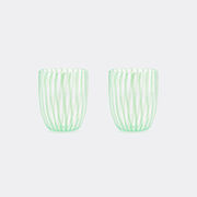 Aquazzura Casa 'capri Stripe' Tumbler, Set Of Two, Light Green