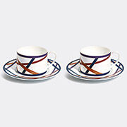 Missoni 'nastri' Luxury Teacup And Saucer Box, Set Of Two