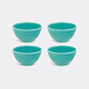 Bordallo Pinheiro ‘fantasia’ Bowl, Set Of Four, Acqua Green