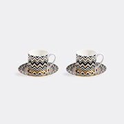 Missoni 'zig Zag Gold' Coffee Cup And Saucer, Set Of Two
