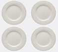 Bordallo Pinheiro 'fantasia' Dinner Plate, Set Of Four, Ivory