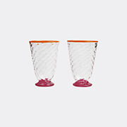 La DoubleJ 'quilted' Glass, Set Of Two, Red