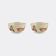 Bordallo Pinheiro 'cloudy Butterflies' Bowl, Set Of Two, Pink