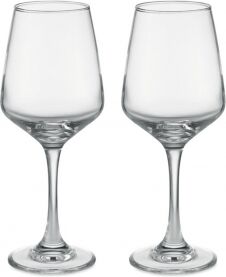 Gedshop 1000 Set di 2 bicchieri da vino Cheers neutro o personalizzato