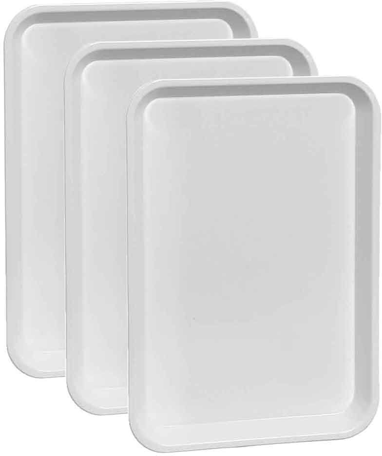 Poloplast 3 Vassoi Per Esposizione E Servizio Rettangolari Grandi 36,5x25 Cm