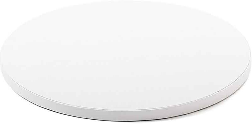 Decora Cakeboard Vassoio Sottotorta Rotondo Rivestito Bianco Ø30 H 1,2 Cm