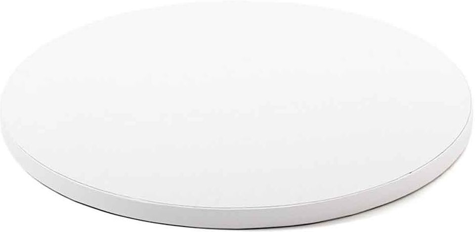 Decora Cakeboard Vassoio Sottotorta Rotondo Rivestito Bianco Ø45 H 1,2 Cm