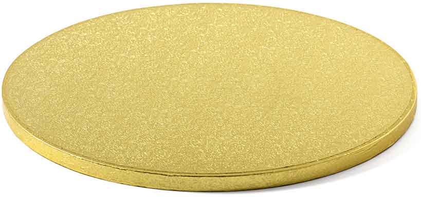 Decora Cakeboard Vassoio Sottotorta Rotondo Rivestito Oro Ø30 H 1,2 Cm