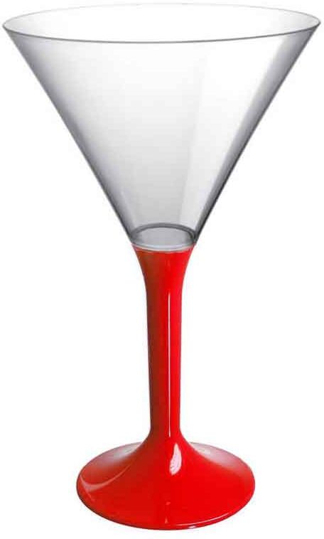 Goldplast 20 Coppe Aperitivo Martini Riutilizzabili In Plastica Rossa 185ml