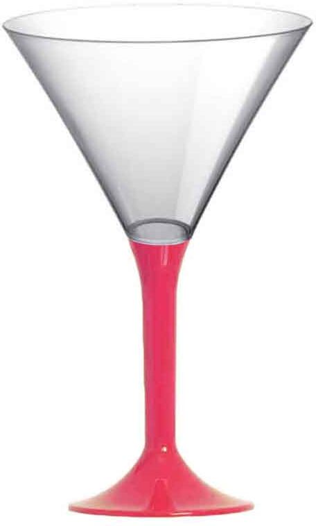 Goldplast 20 Coppe Aperitivo Martini Riutilizzabili In Plastica Rosa Corallo 185ml