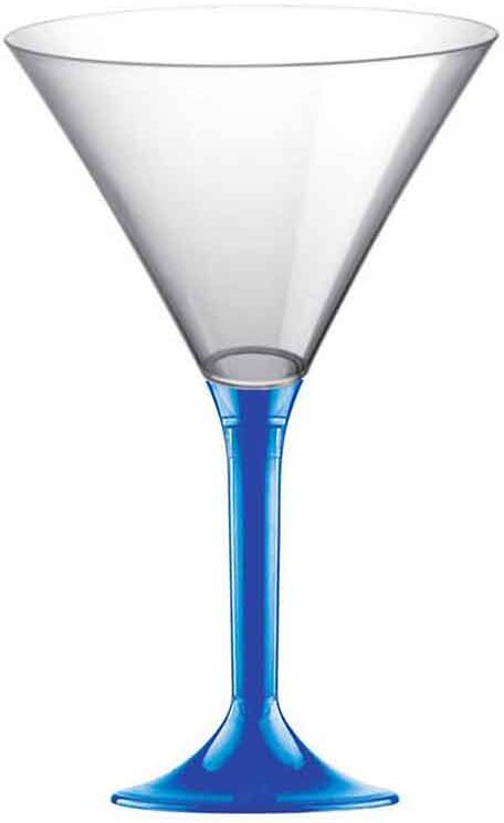 Goldplast 20 Coppe Aperitivo Martini Riutilizzabili In Plastica Blu 185ml