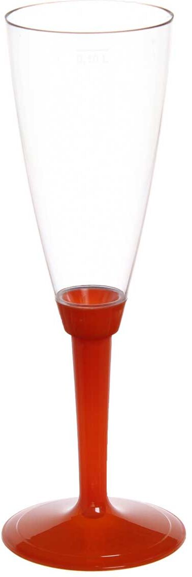 Poloplast 20 Flutes Calici Di Plastica Monouso Con Gambo Alto Arancione