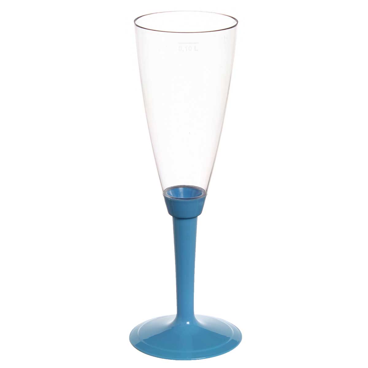 Poloplast 20 Flutes Calici Di Plastica Monouso Con Gambo Alto Azzurro