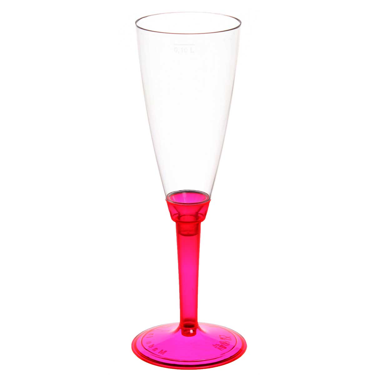 Poloplast 20 Flutes Calici Di Plastica Monouso Con Gambo Alto Fucsia Fluo