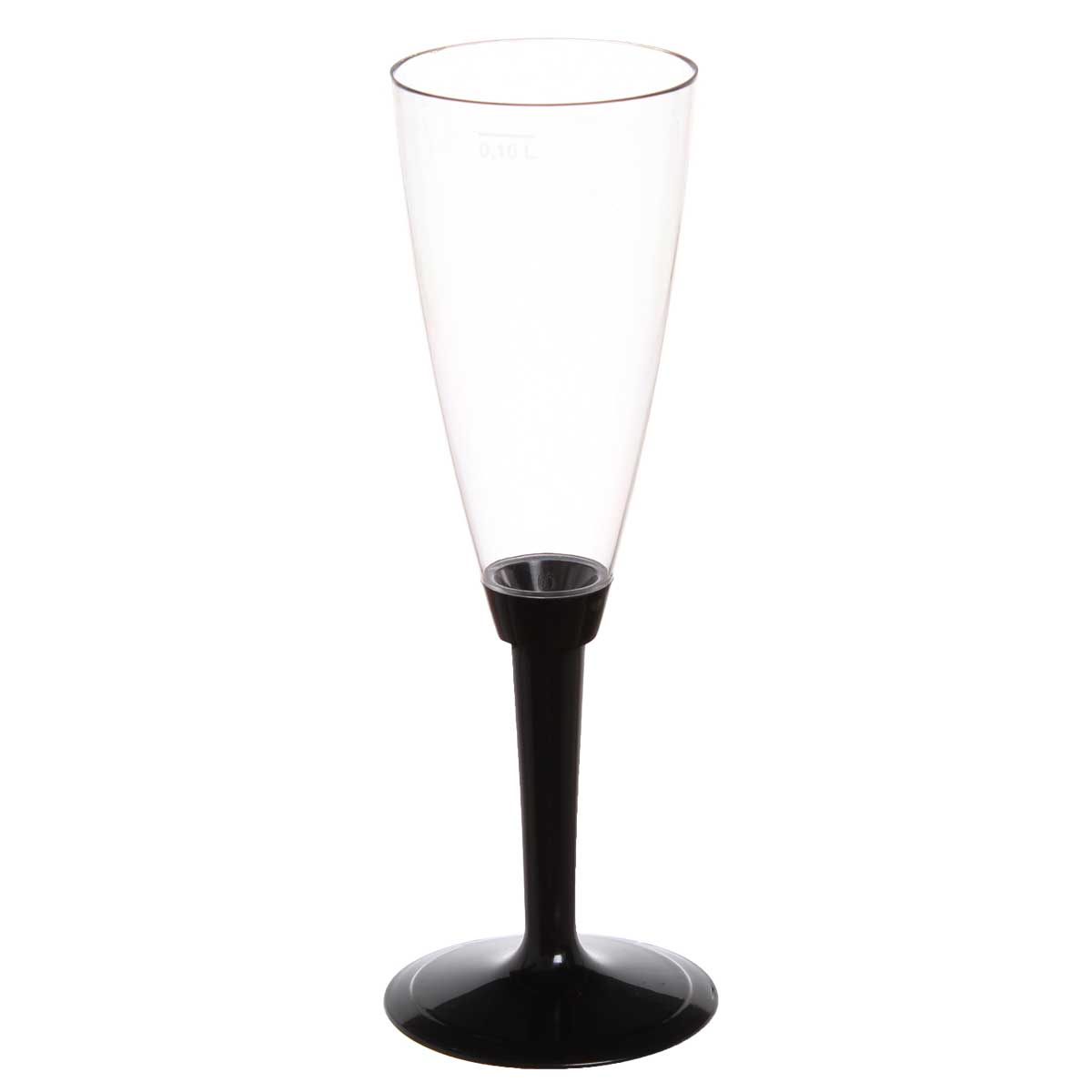 Poloplast 20 Flutes Calici Di Plastica Monouso Con Gambo Alto Nero