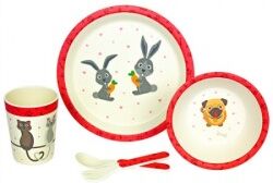 Woodenway Kid set PETS in bamboo, piatti e posate ECO