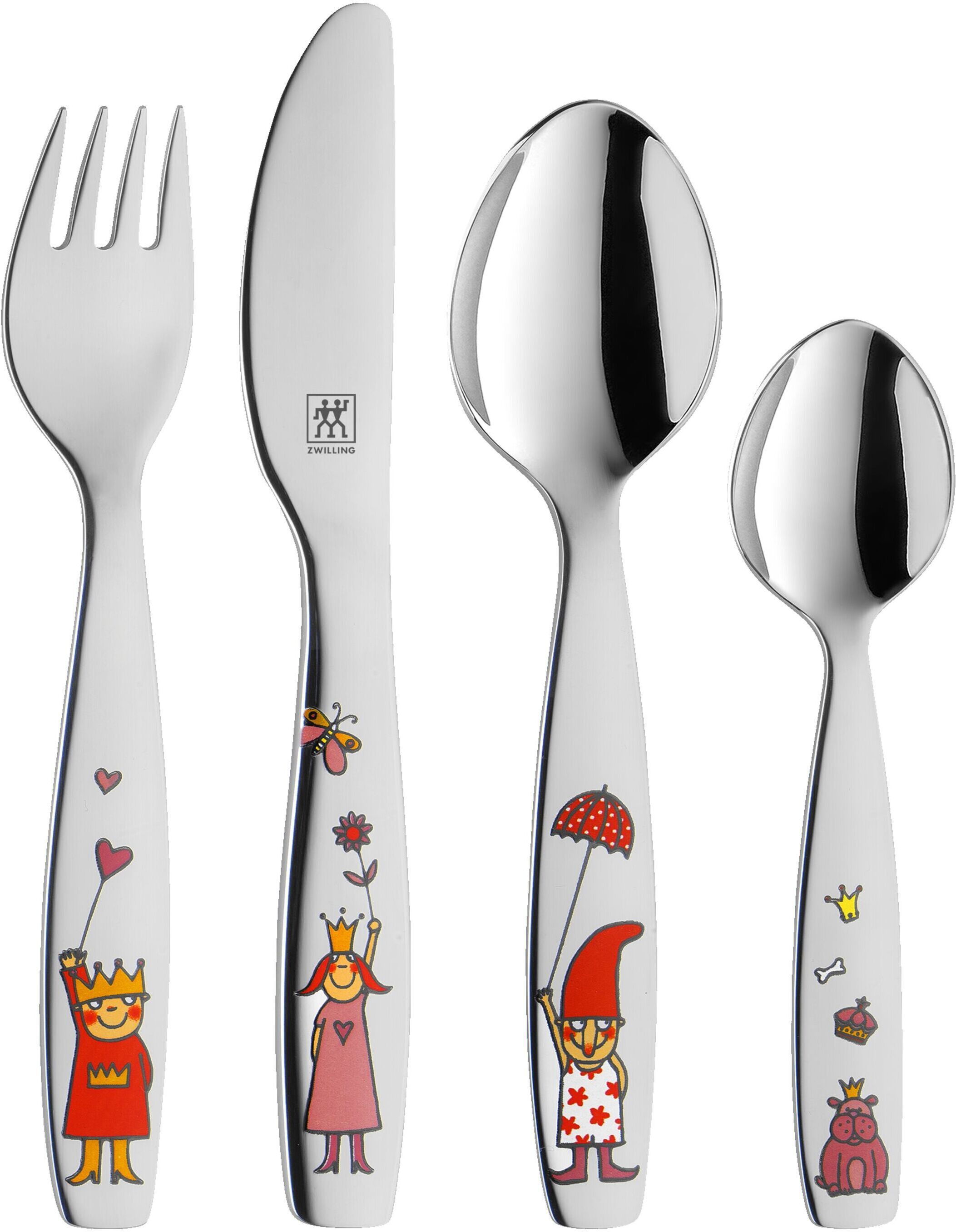 ZWILLING Prinzessin Emilie Set di posate da bambino - 4-pz., 18/10 acciaio inossidabile