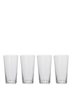 LSA International Gio Line drinkglas 32 cl set van 4 - Transparant