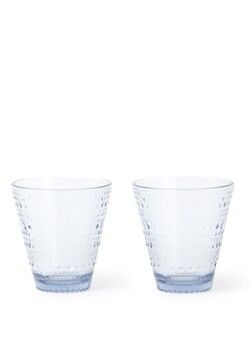 iittala Kastehelmi Recycled drinkglas 30 cl set van 2 - Blauwgrijs