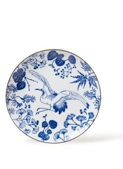 Tokyo Design Studio Flora Japonica Crane dinerbord 25 cm - Wit