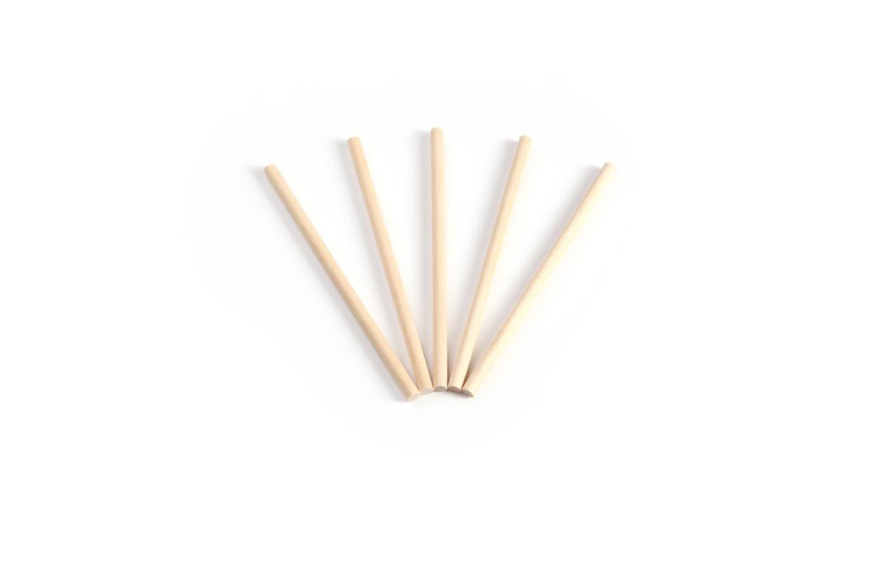 Sier Disposables Rond stokje hout (FSC) Ø 4,5 x 110 mm, 12x200 per doos