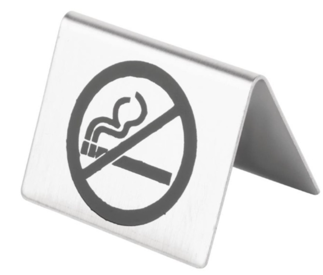 Olympia Tafelbordje Olympia, verboden te roken RVS