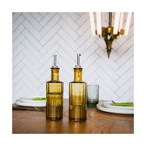 Brut Homeware Set van 2, Olie/Azijn Fles Reed 30 CL, amber, Brût Homeware