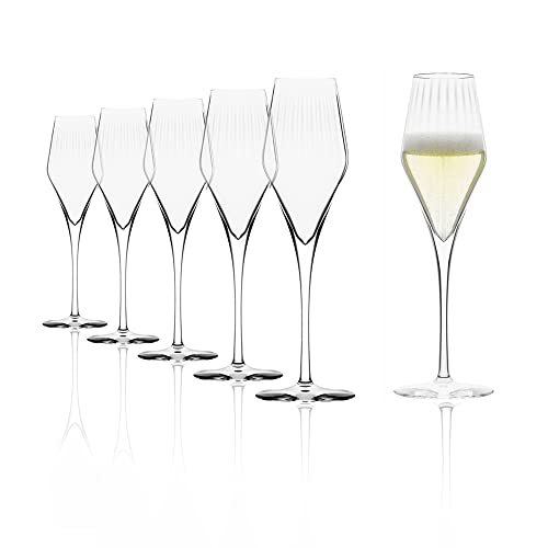 Stölzle Lausitz Champagneglas Symphony/elegante champagneglazen set 6-delig/hoogwaardige champagneglazen van kristalglas/aperitiefglazen/prosecco glazen/champagneglas