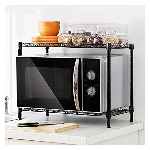 YYLFEN Magnetron Oven Rack Magnetron Oven Rack Magnetron Oven Stand Keuken Bakkers Rack 2 Tier Mesh Keuken Opslag voor Woonkamer Slaapkamer Keuken Magnetron Plank Stand