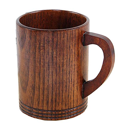 Anawakia Houten koffiemok houten mok theekop jujube houten beker houten kop houten theeset beker natuurlijk houten mok voor koffiebier (330 ml)