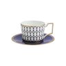 Wedgwood Renaissance kop en schotel 20 cl - Royalblauw