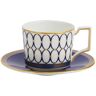 Wedgwood Renaissance Gold kop en schotel 7 cl - Royalblauw