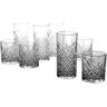 CreaTable Glazenset TIMELESS drinkglazen 4 waterglazen, 4 whiskyglazen als set (set, 8-delig) wit