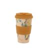 IDRINK ® RPET-koffiemok met opklapbare siliconen dop, gemakkelijk te dragen 435 ml, Mug Takeaway gerecycled kunststof 8,7 x 8,7 x 15 cm, ergonomisch, 435 ml (OLD MAP)