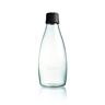 Retap ApS fles, borosilicaatglas, zwarte stop, 88 mm