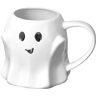 ZUREGO Halloween spookmok, 440 ml Ghost keramische koffiemokken, 3D Ghostface koffiekopjes met handvat, nieuwigheid spookvormige drinkbeker, voor koffie, melk, Halloween decor en geschenken (2