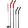 OXO Good Grips RVS 5 Stuk Herbruikbare Stro Set Rood/Grijs