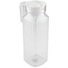 Atyhao Acryl Pitcher met Deksel en Handvat Geribbelde Gestreepte Sap Fles Plastic Drinkware Water Ijskoude Dispenser voor Thuis Bar 1100ml