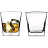 Topkapi Whisky glas McMoulinn met speciaal ontwerp voor whisky, whisky on the Rocks, H ~ 9,1 cm, V ~ 310 ml, 2+1=3 stuks