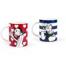 Excelsa Popeye & Olivia Set van 2 mokken Porselein, blauw en rood