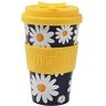 IDRINK ® RPET-koffiemok met siliconen sluiting om te openen, gemakkelijk te dragen, 435 ml, Mug Takeaway gerecycled kunststof 8,7 x 8,7 x 15 cm, ergonomisch, 435 ml (DAISY)