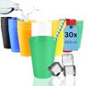 S&S-Shop 30 plastic drinkbekers 0,4 l mixpakket herbruikbare drinkbekers/partybekers/bekers