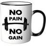 geschenke-fabrik.de Mok met spreuk/opschrift "No Pain No Gain