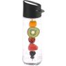 WMF Nuro Waterkaraf, 1 l, met fruitspies, hoogte 29,7 cm, glazen karaf, closeUp-sluiting, zwart