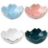 NC WideSmart 4 stuks keramische kommen kleine saus kommen dip kommen snack bowls mini dip bowls flower shape serving bowls eetlust dip bowls dessert kommen snack soy saus kruiskom