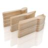 MCE-Commerce Houten bestek 50 x houten vork, 50 x houten messen, 50 x houten lepels van berkenhout A5301150 bruin