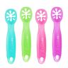ChooMee FlexiDip Baby Starter Spoon   Platinum Silicone   First Stage Teething Friendly Learning Utensil   2 CT   Four Colors