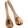 Premier Housewares 1104585 Acacia Houten Salade Servers Salade Bowl & Servers Set van 2 Houten Tang Kleine Houten Lepel Houten Salade Vorken 35 cm x 5 cm x 2 cm, Bruin