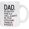 WTOMUG Financial Burden Mug Dad Coffee Mug Funny Dad Gifts from Daughter Best Dad Mug Funny Gifts for Dad Daddy Father Birthday Gifts 11Oz White