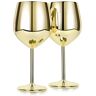 FOOLS ALIBAI Stalen wijnglas gouden wijnglas metalen wijnglazen 18 oz rode wijnglazen set goud witte wijnglazen onbreekbare wijnglazen (goud)